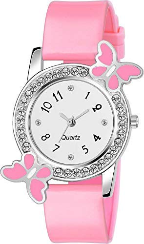 RPS FASHION WITH DEVICE OF R Analogue Boy's Watch (White Dial Pink Colored Strap)