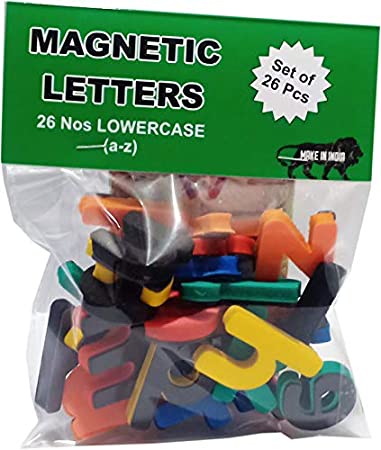 magnetic foam lowercase letters premium quality abc foam alphabet magnets | educational toy for preschool learning, spelling, counting-Multi color
