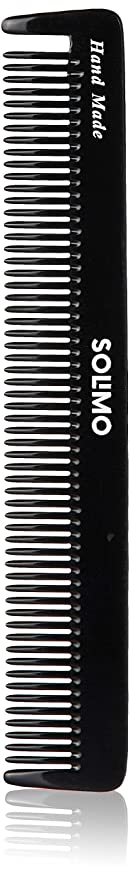 Amazon Brand - Solimo Handmade Black Long Barber Comb, 23 cm x 7 cm