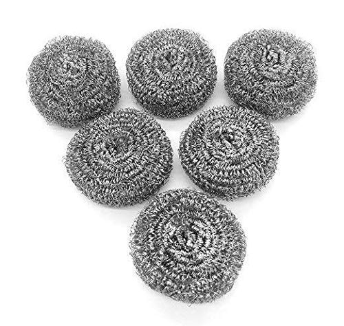 Generic Stainless Steel Multipurpose Utensils Cleaning Scrubbers (Multicolour, Pack Of 6)