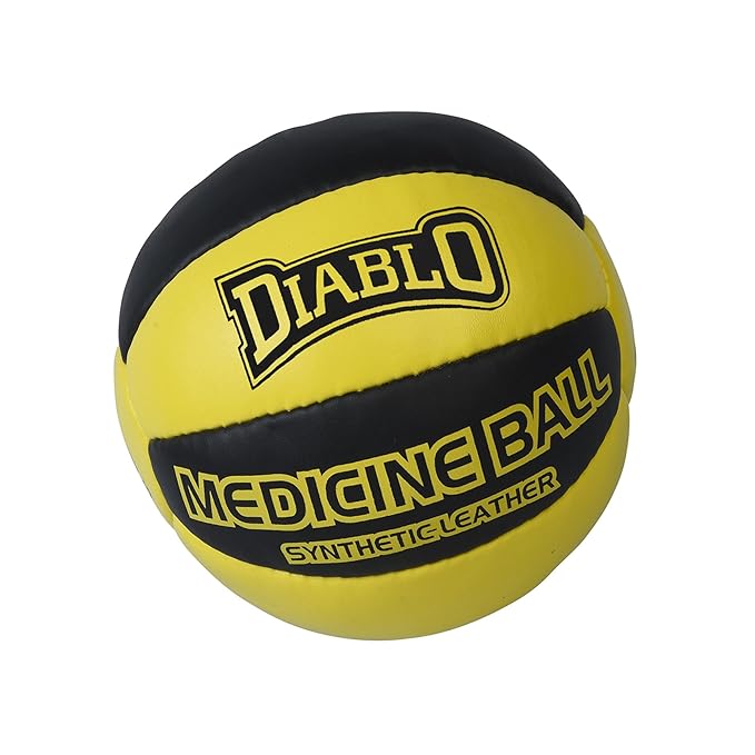 DIABLO Genuine/Synthetic Leather No Bounce Medicine Ball for Fitness Workout (Synthetic Leather, 1.00/KG)