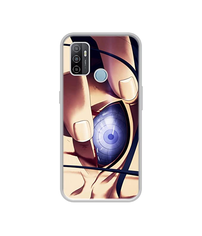 Casotec Anime Naruto Eye Design Printed Silicon Soft TPU Back Case Cover for Oppo A53