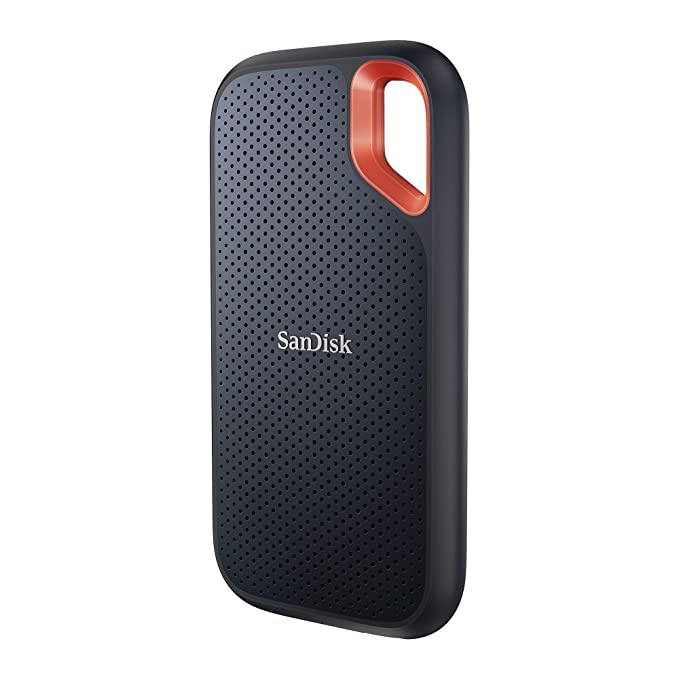SANDISK Extreme 2TB Portable External SSD, 1050MB/s R, 1000MB/s W, 3m Drop Protection, IP65 Water/dust Resistant, PC,MAC & TypeC Smartphone Compatible, 5Y Warranty, Black Color