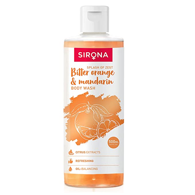 Sirona Natural Body Wash with Bitter Orange and Mandarin - 500 ml