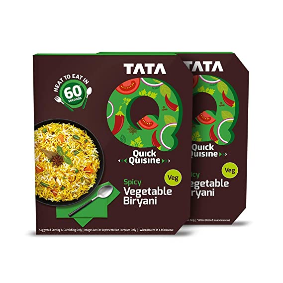 Tata Q Spicy Vegetable Biryani, 2 x 330 g