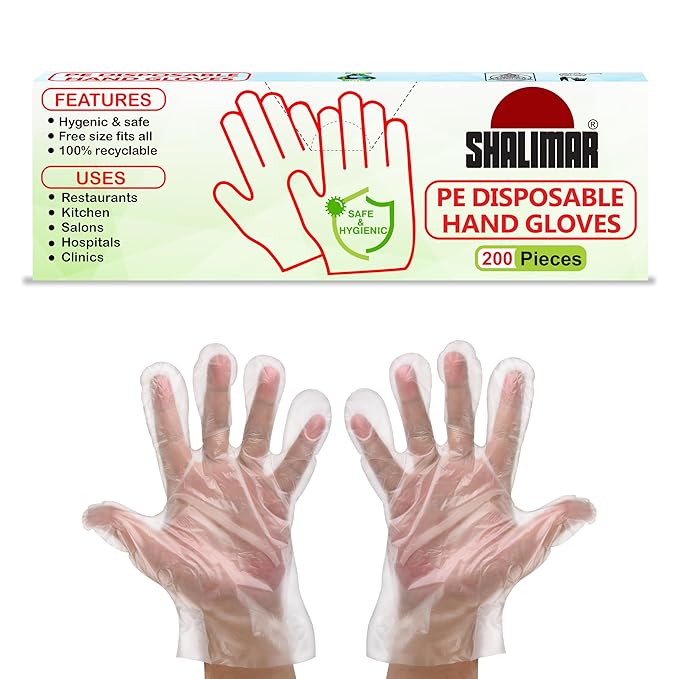 Shalimar Reusable Hand Gloves (Pack Of 1/200 Pieces) For Gardening, Kitchen Cleaning And Dishwashing (Natural Colour) - Free Size