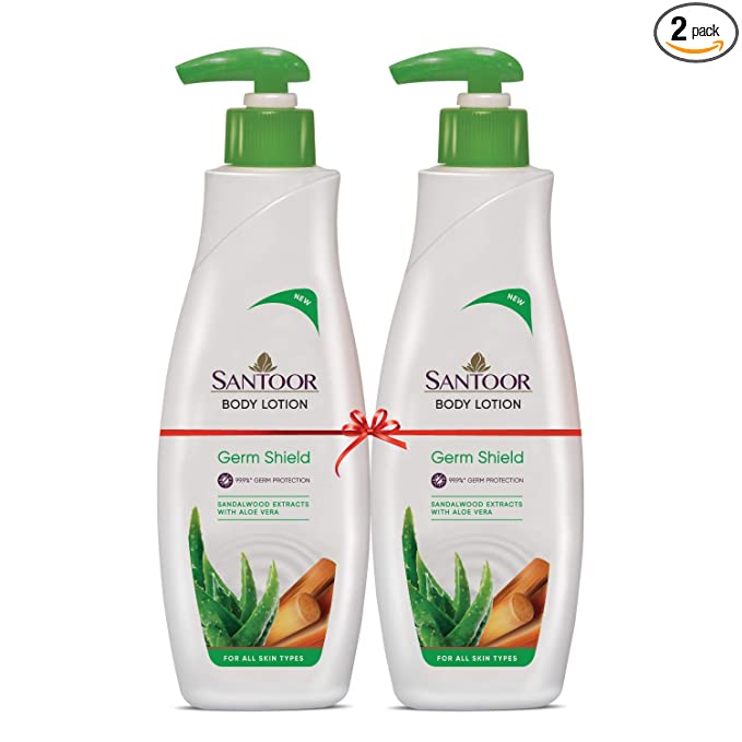 Santoor Body Lotion Germ Sheild, 250 ml (Pack of 2)