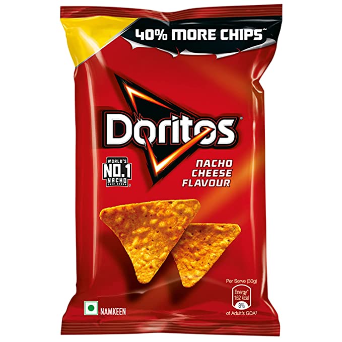 Doritos Nacho Chips - Nacho Cheese Flavour - 100g/110g (Weight may Vary)