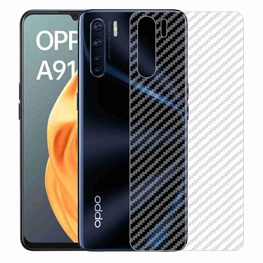 Compatible with Oppo A91 Back Screen Protective Film Carbon Fiber Skin Transparent Screen Guard Sticker