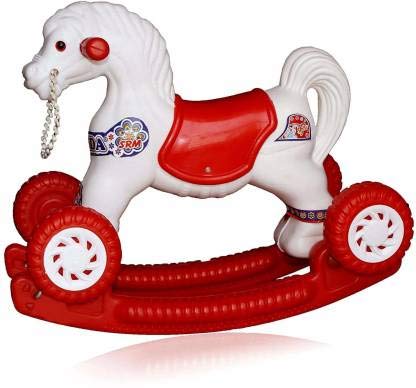 Happy Goods Enterprises 2 in 1 Baby Horse Rider and Rocker for Kids 1-3 Years Birthday Gift for Kids/Boys/Girls (Age 1 to 3) red & Yellow