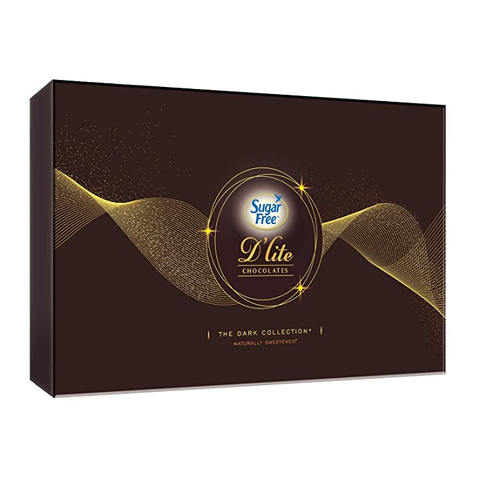 Sugar Free D'lite The Dark Collection Assorted Chocolate Gift Pack, 120 g