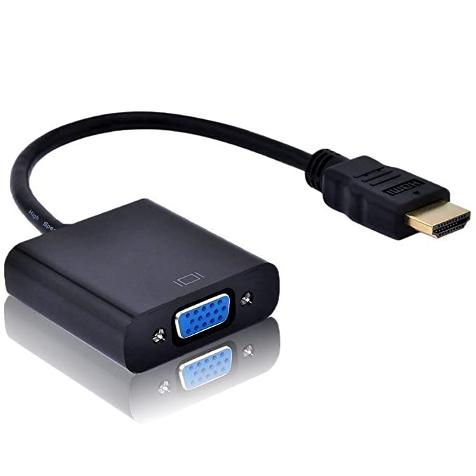 [Apply Coupon] - BigPlayer HDMI Male to VGA Female Video Converter Adapter Cable (Black)