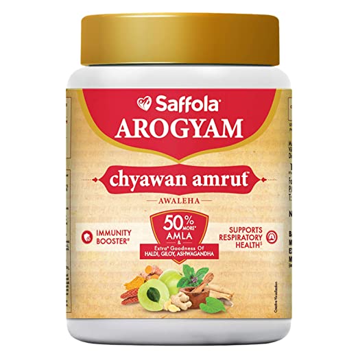 Saffola Arogyam Chyawanamrut includes Chyawanprash, haldi & Ayushkwath Kadha ingredients - 500gm