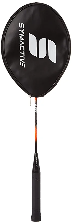 Amazon Brand - Symactive Strung Badminton Racquet for Beginners, S222, Orange
