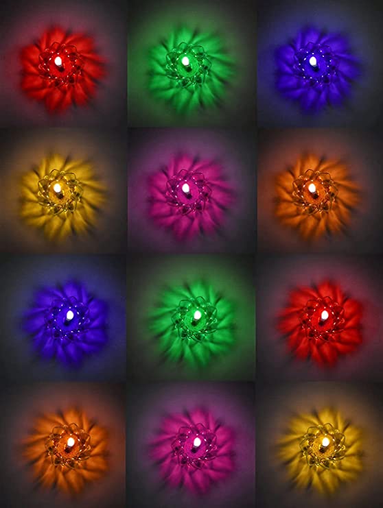 CraftVatika 12 designer 3D Reflection Diwali diya deepak - Diwali Decoration items for Home - 3d Transparent diya combo,sai ram decorative Oil lamp