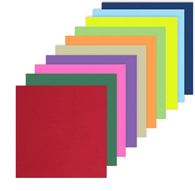 OFIXO 100pcs DIY Square Origami Paper Double Sides Solid Color Folding Paper Multicolor Kids Handmade Scrapbooking Craft Accessories Unruled 15 * 15 Origami Paper(Multicolor)