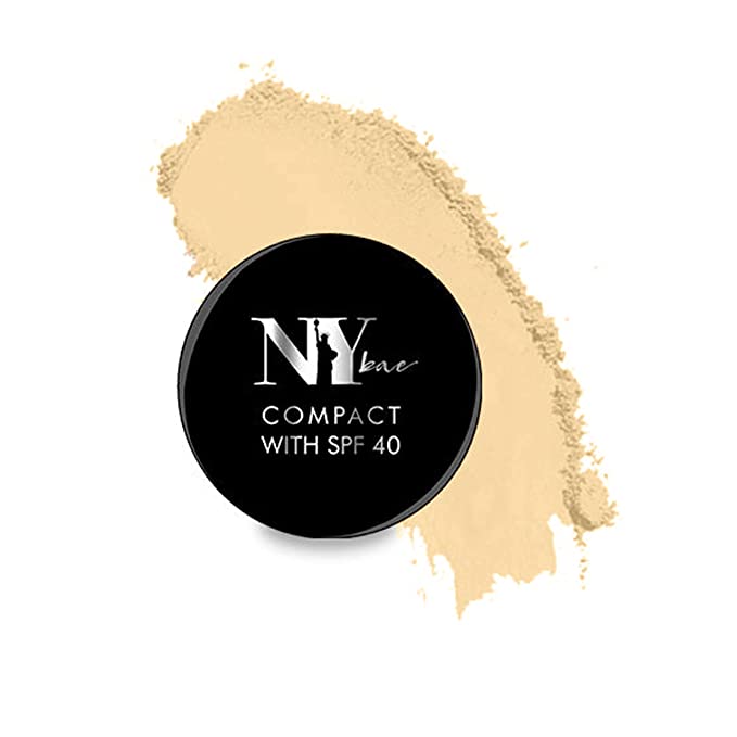 NY Bae Legend-Wait For It-Dary Compact Powder with SPF 40 - Robin's Amber Look 8 (9 g), Fair & Wheatish Skin - Matte Finish, Easy to Blend & Lightweight Formula