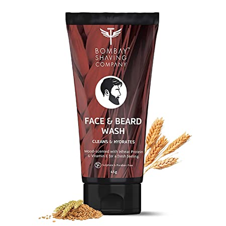 Bombay Shaving Company Face & Beard Wash with Wheat Protein & Vitamin E | Made in India