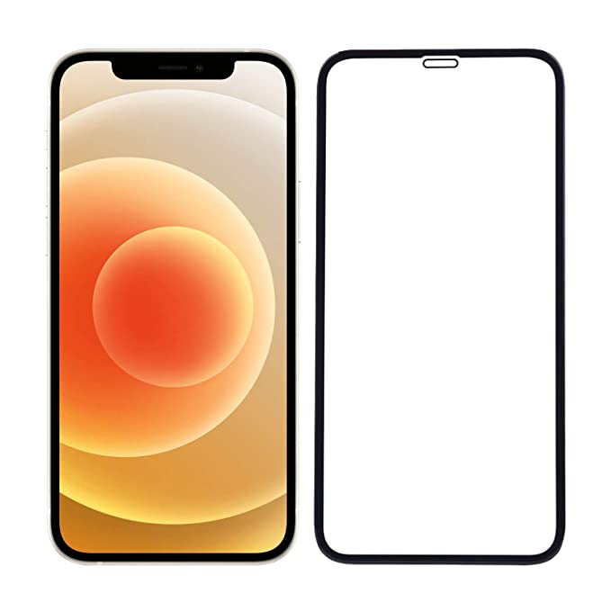 Temperia Tempered Glass Screen Guard for Apple iPhone 12 / Apple iPhone 12 Pro (Black) Edge to Edge Full Screen Coverage with Easy Installation Kit; Pack of 1
