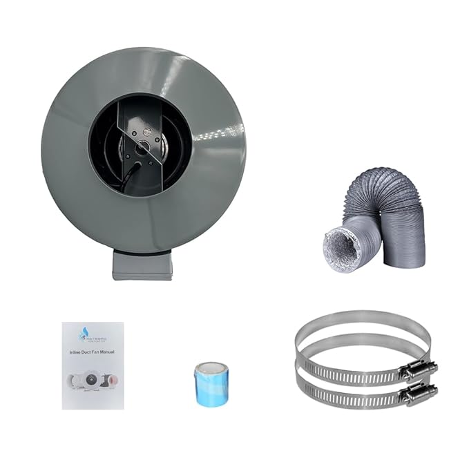Astberg AEE150 (150mm/6inch) (740CMH) Circular Inline duct fan/Centrifugal Metal exhaust/2 year warranty/ISO, CE, RoHS Certified/European Standards