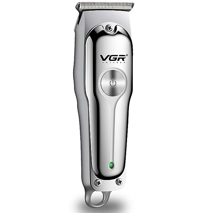 VGR V-071 Professional Beard Trimmer for Men, Hair Trimmer, Cordless Trimmer, USB Type-C, 2X Fast Charging, 120 Min Runtime, 3 Length Settings, Rechargeable Trimmer, 2-Year Warranty, Silver