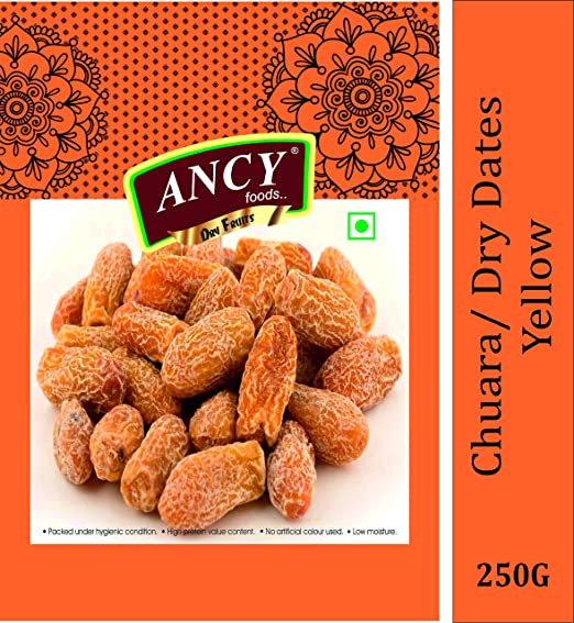 Ancy Foods Premium Dry Fruits (Dry Dates/Chuara Yellow 250g)(Pack of 1x250g)