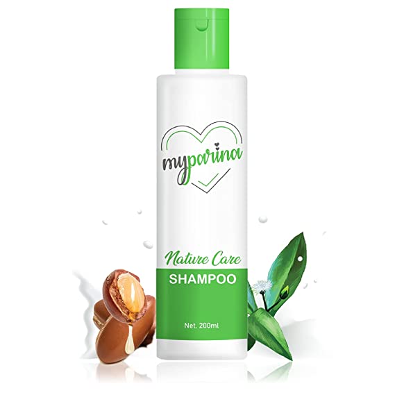 MYPARINA Argan Oil Therapy Shampoo with Amla and Bhringraj Extracts for Hair Fall and Dandruff Control, Nourishing Shampoo for Dry and Frizzy Hair, 200ml