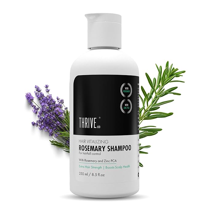 [Apply Coupon] - ThriveCo Rosemary Hair Shampoo For Voluminous Hair | Densifying & Stimulating Hair Growth | Promotes Hair Strength With Hyaplex", Pea Peptide & Caffeine for Men & Women (250 ml)