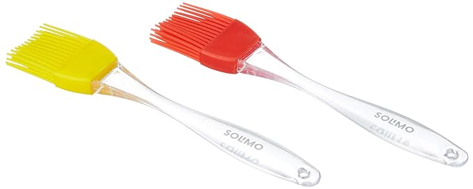 Amazon Brand - Solimo Silicone Pastry Brush, Set of 2
