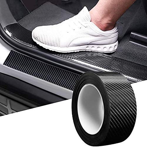 AutoBizarre Carbon Fibre High Gloss Anti Scratch Black Carbon Fiber Paint Protection Film Tape Ppf For Car Protection And Decoration - 2 Inches X 5 Meters