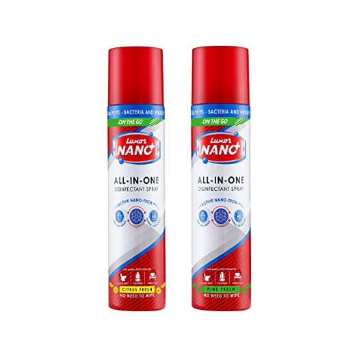 Luxor Nano All-in-One  Disinfectant Spray, Pine Fresh + Citrus Fresh (180 ml)