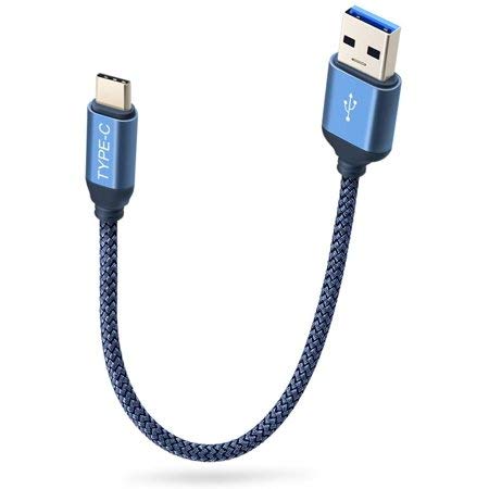 GPAMP USB Type C Cable Nylon Braided USB Fast Charging Short Power Bank Cable for Samsung Galaxy S10e/S10+/S10/S9/S9+/Note 9/S8/Note 8, LG G7 G5 G6, Moto G6 G7