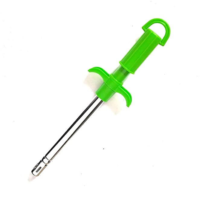 MR Easy Grip Stainless Steel Gas Stove Lighter for Kitchen Stove Pack of 1 Color Green