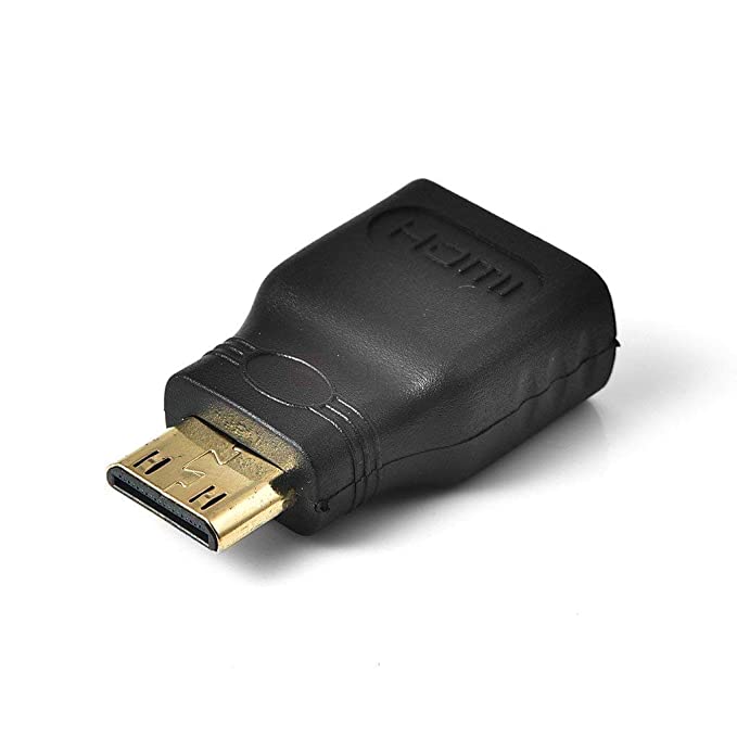 LS LAPSTER Quality Assured Mini HDMI Male to HDMI Female Adapter Converter Plug (Black) (LST-HDMI-MINIMALE2HDMIF-A)