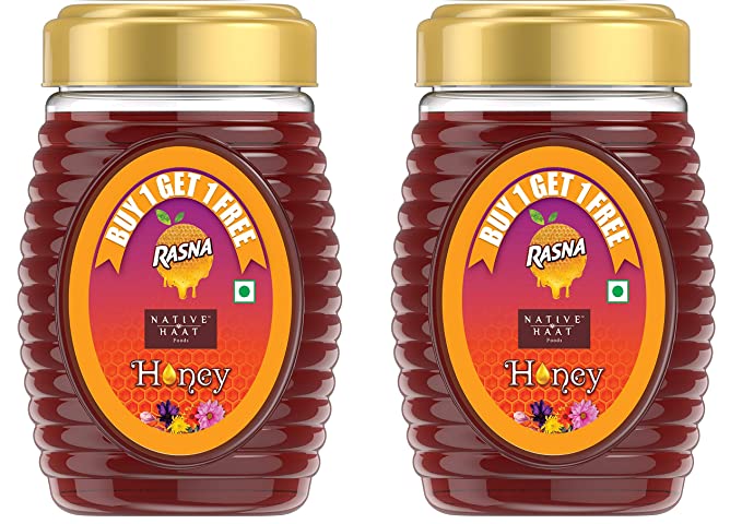 Rasna Native Haat, Honey, 1 kg (Buy 1 Get 1)