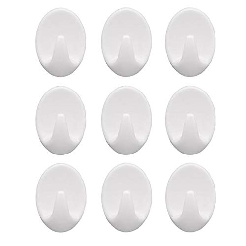 DeoDap Self Adhesive Hooks for Wall Hanging Holder (Pack of 9) (Multicolor)