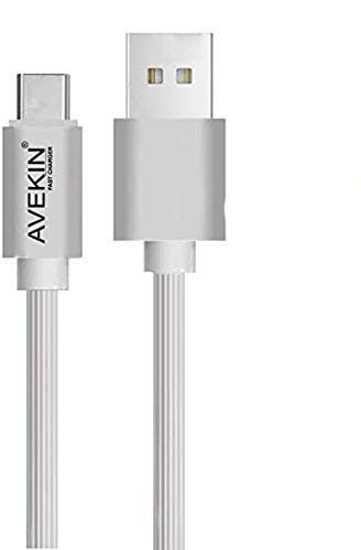 Avekiný Fast Data Sync Fast Charging Micro USB Cable 1 Meter/3.3 ft 2.4A All Micro USB Devices (White)