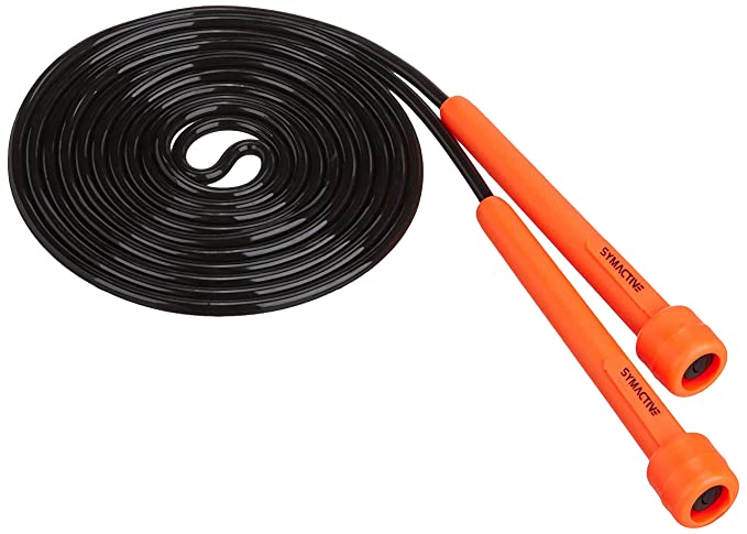 Amazon Brand - Symactive Skipping Rope, Orange Grip