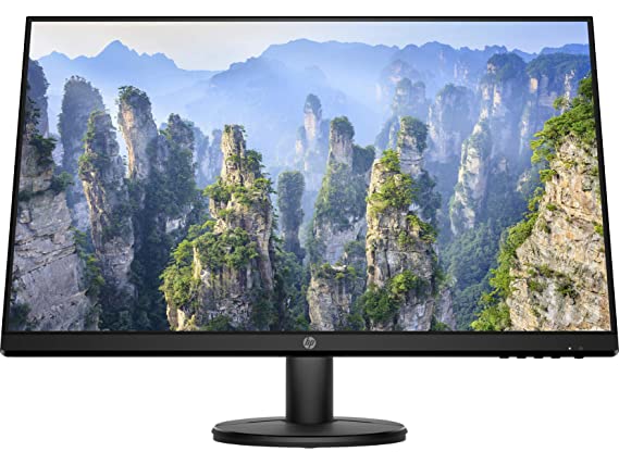 HP 27 Inch(68.6 cm) Ultra-Thin Led Backlit Computer Monitor - 3 Side Micro Bezel, Full Hd, 60 Hz, IPS Panel with Vga, Hdmi Ports - HP V27I Display - 9Sv93Aa