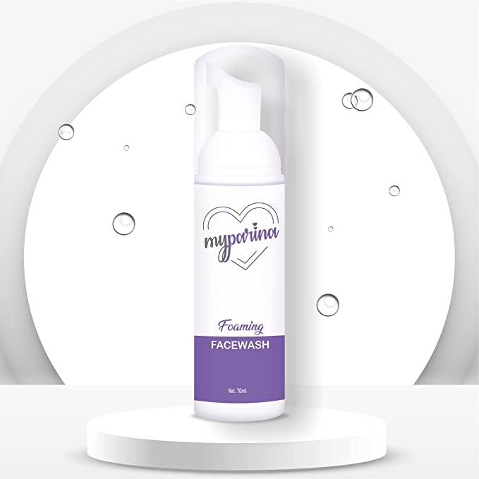 [Apply Coupon] - MYPARINA Aloe Vera Foaming Face Wash With Tea Tree Oil For Glowing, Soothing N Effective Cleansing, Oil N Acne Control | Paraben Free Cleanser Foam Face Wash For Men N Women, 70 Ml, Pack Of 1