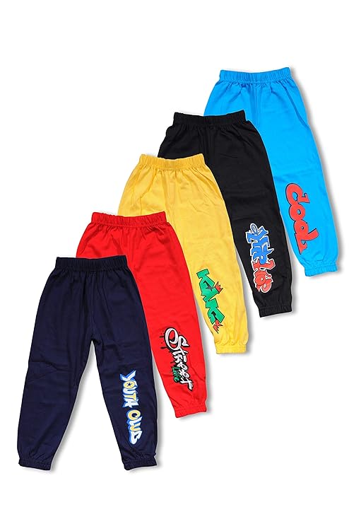 T2F Boy's Regular Fit Track Pants(Pack of 5)