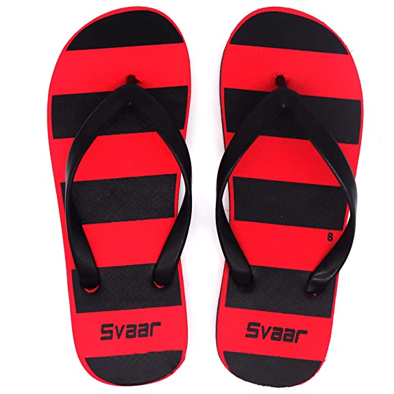 SVAAR Striped Blue Flip Flops/Slippers for Men