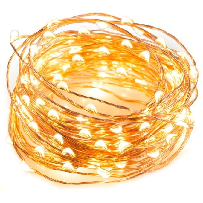 Lexton Waterproof String Fairy Led Light USB Powered (Yellow, Pack of 1), Standard (Lex-5M/50ledcopper)-Corded Electric
