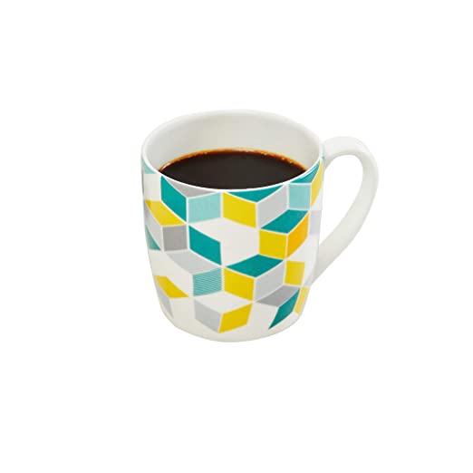 Home Centre Bone China Heva Conran Geometric Print Mug, 1 Piece, Multicolour