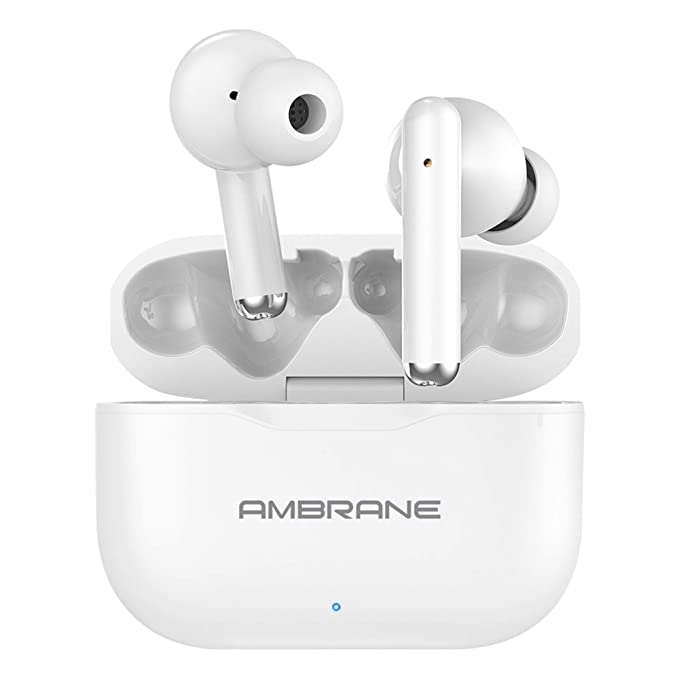 Ambrane Dots 38 Bluetooth Truly Wireless in Ear Earbuds with Mic (White)