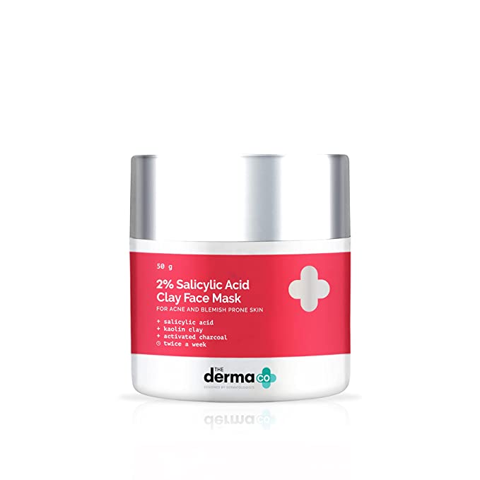 The Derma Co 2% Salicylic Acid Clay Face Mask for Men and Women for Acne & Blemish Prone Skin - 50 g(dermaco)
