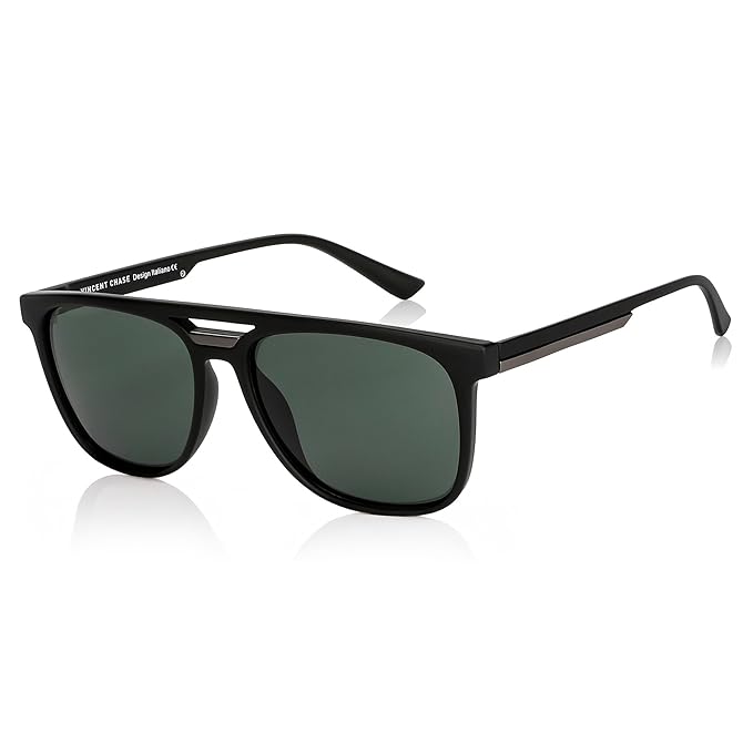 Vincent Chase By Lenskart | Full Rim Square| Polarized Stylish Sunglasses | 100% UV Protected | For Men & Women