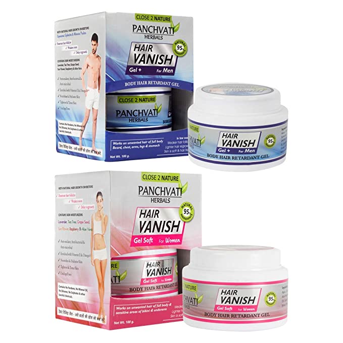 Panchvati Hair Vanish Gel Combo Pack for Women & Men (Each 100 ml)