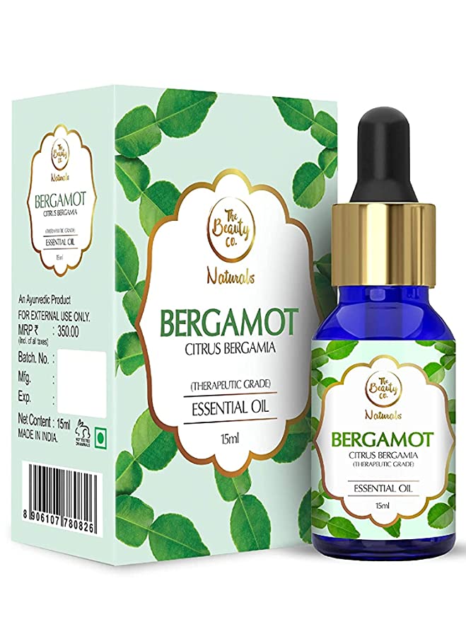The Beauty Co. Bergamot Essential Oil - 15ml For Hair Growth, Moisturising Face & Aroma Therapy | Pure Undiluted | Natural & Organic | Sweet Citrus Relaxing Aroma