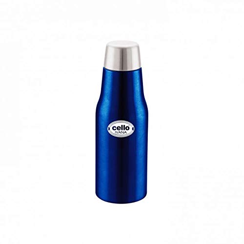 CELLO Ivana Stainless Steel Double Walled Water Bottle, Hot and Cold, 900ml, 1 Unit, Blue